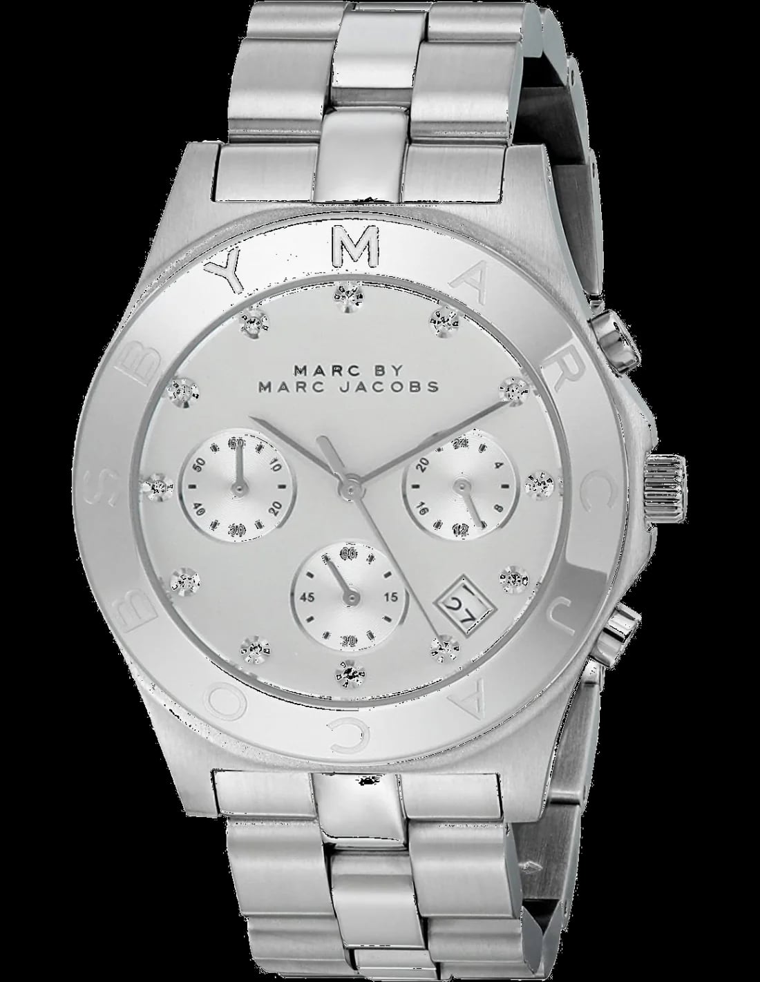 Montre Marc Jacobs MBM3100 unisexe cadran argent bracelet acier inoxydable