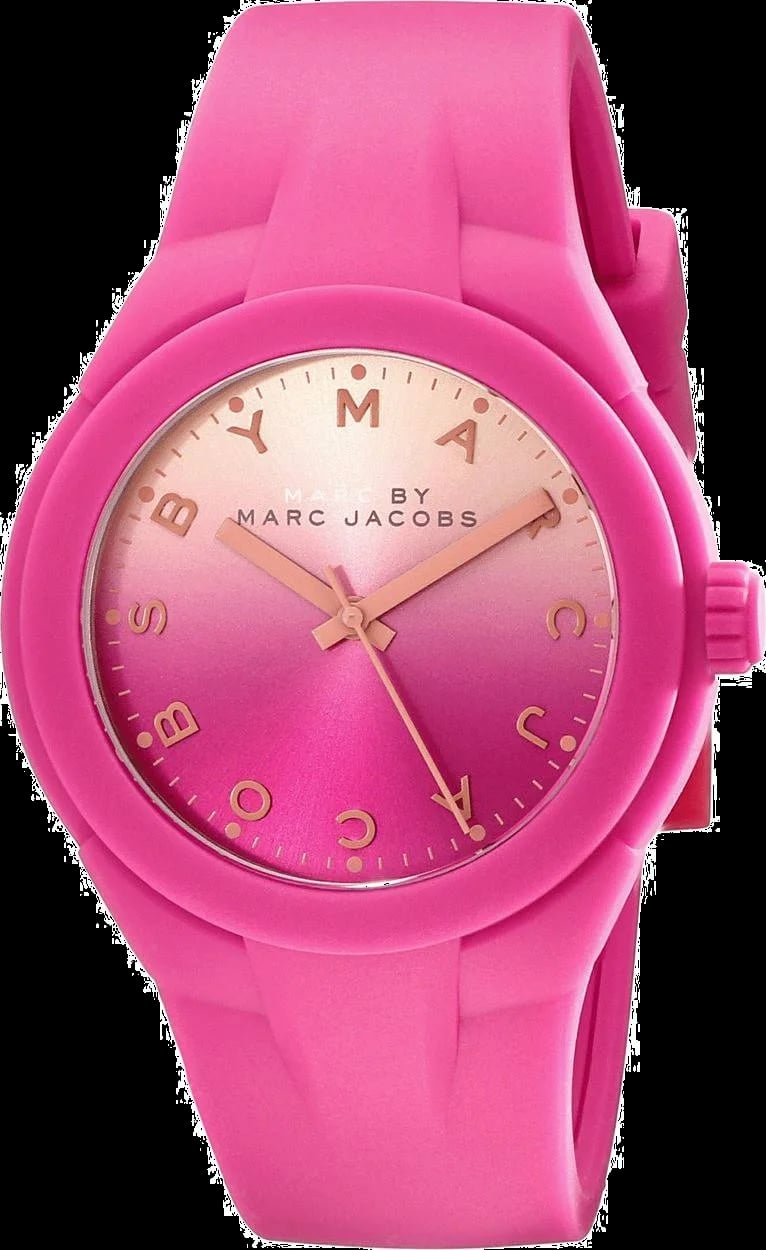 Montre Marc Jacobs MBM5538 femme cadran fuchsia bracelet caoutchouc / silicone