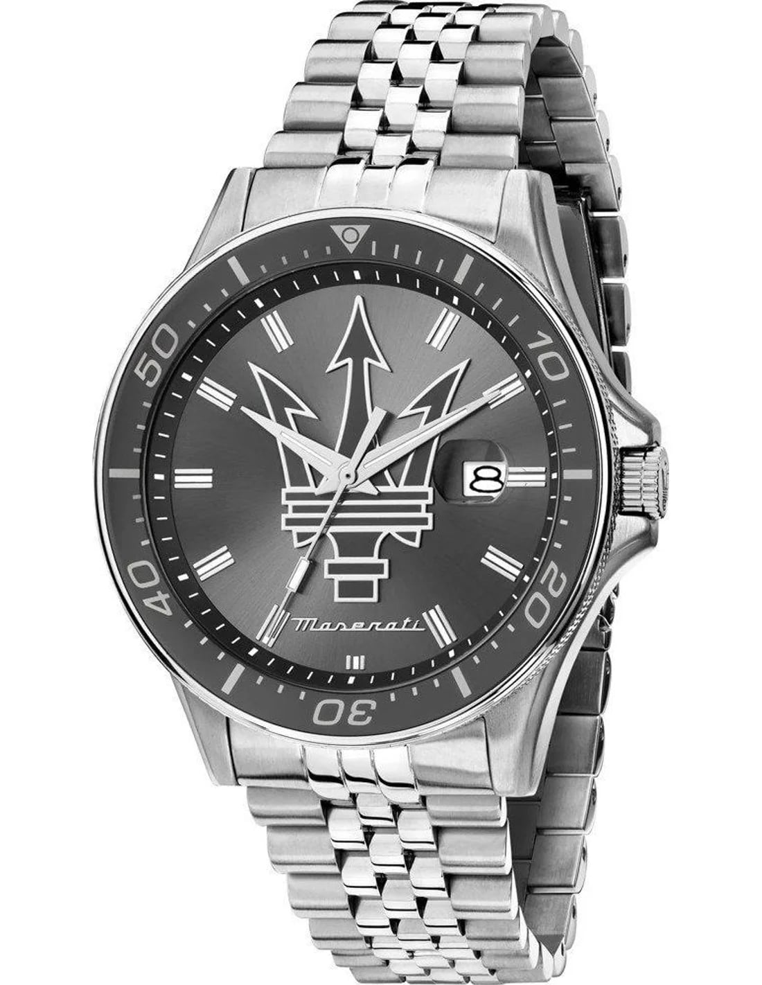 Montre Maserati R8853140010 homme cadran argent bracelet acier
