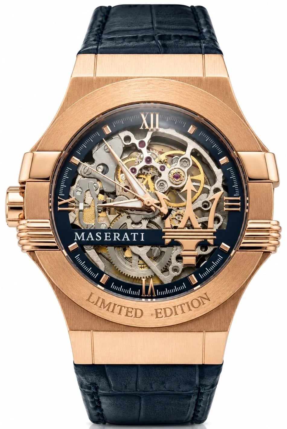 Montre Maserati R8821108022 homme cadran or rose bracelet cuir