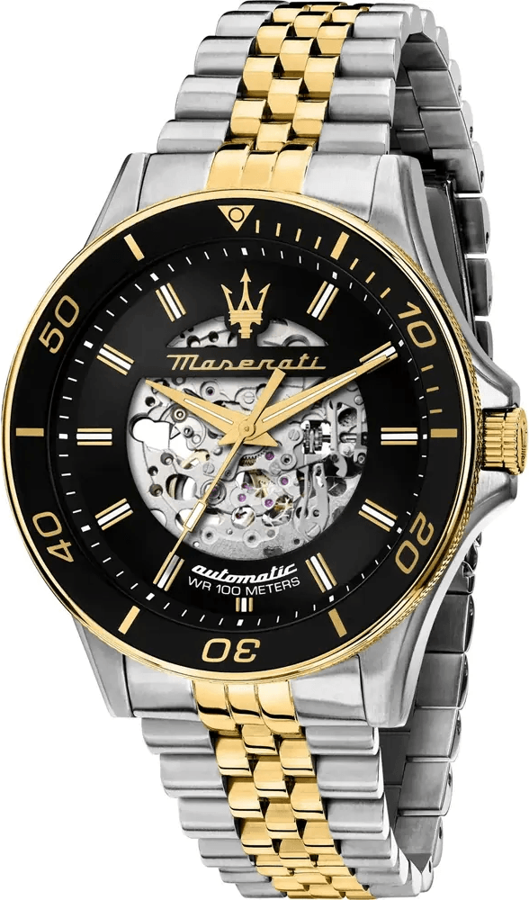 Montre Maserati R8823140010 homme automatique cadran noir squelette