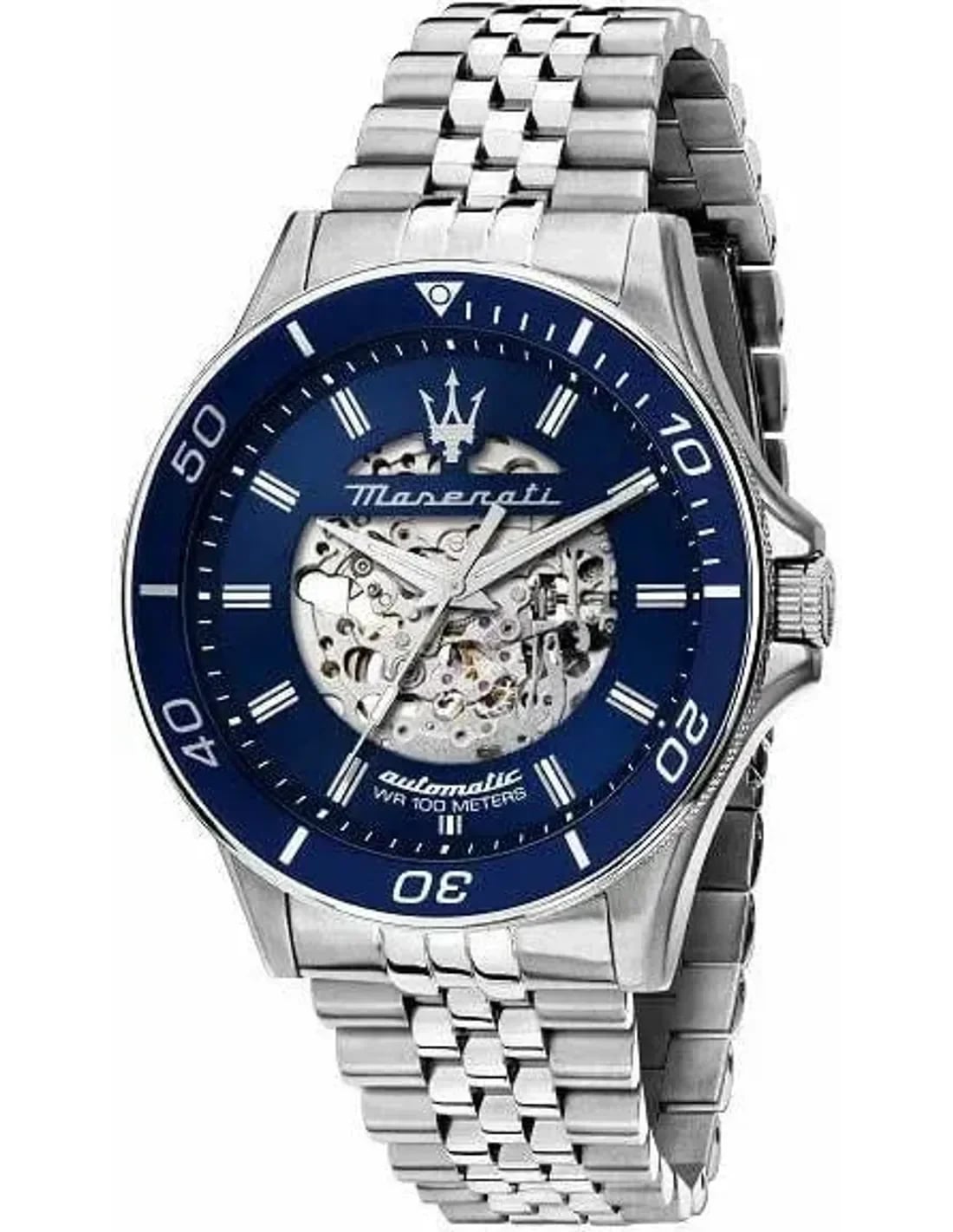 Montre Maserati R8823140011 homme cadran bleu bracelet acier