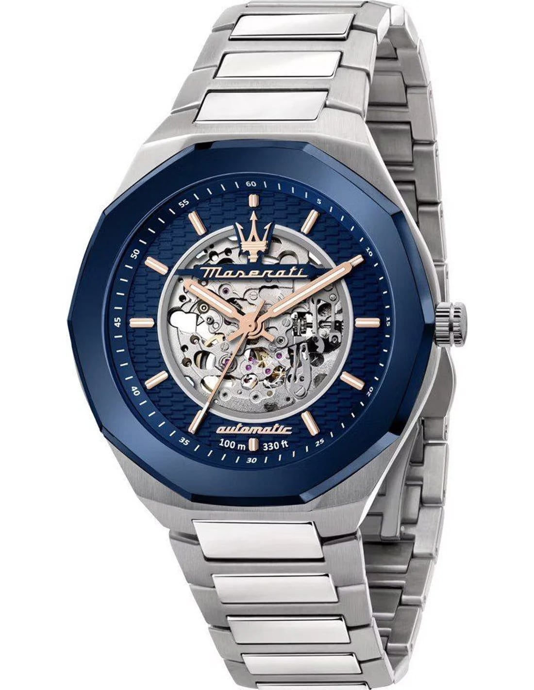 Montre Maserati R8823142004 homme cadran bleu bracelet acier