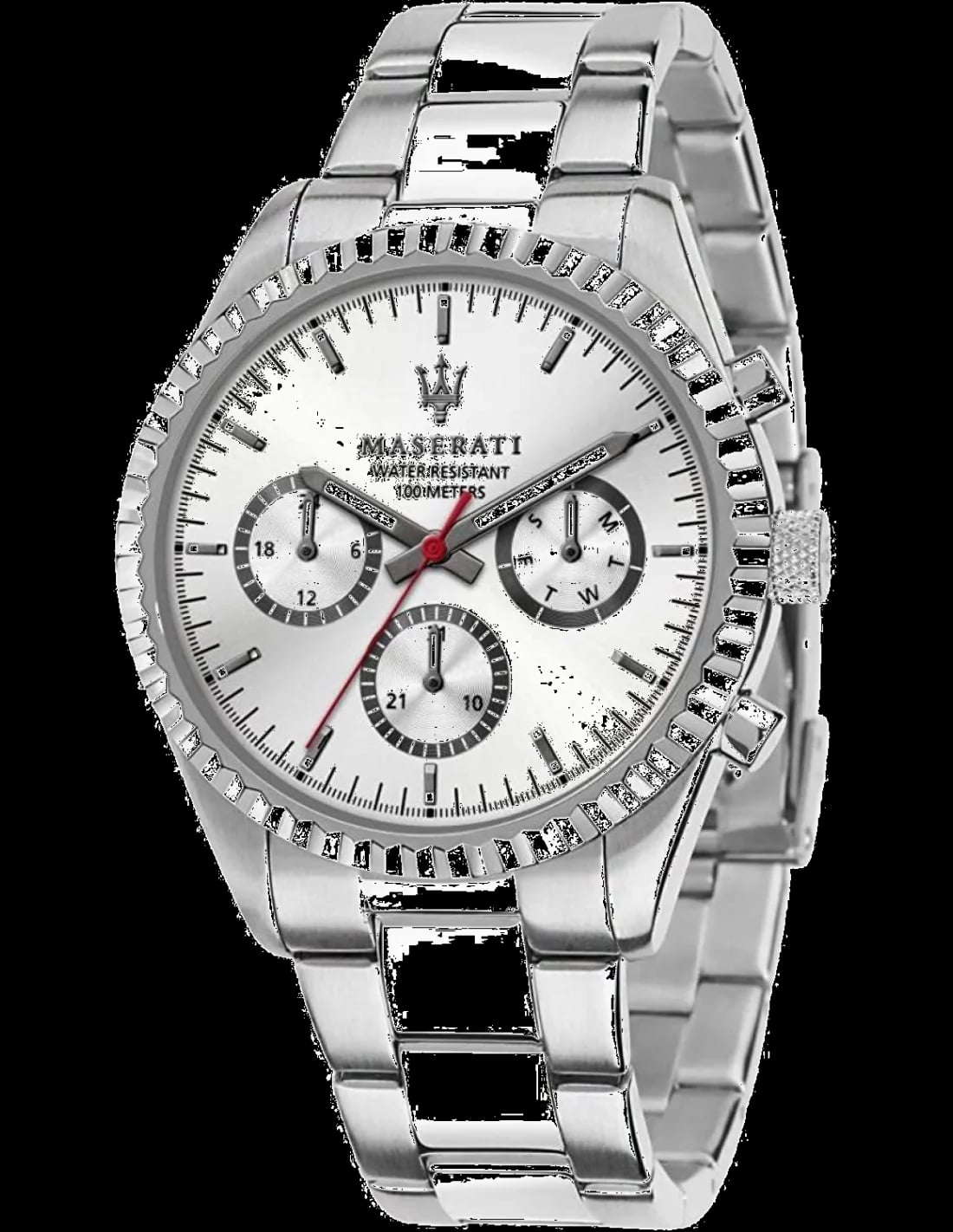 Montre Maserati R8853100018 homme cadran argent bracelet acier inoxydable