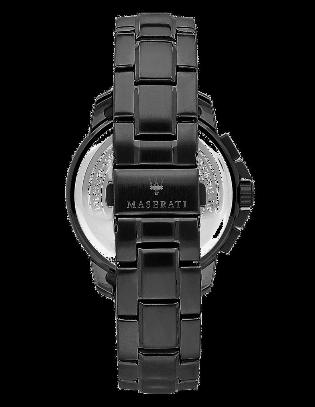 Montre Maserati R8853144001 cadran noir analogique index acier
