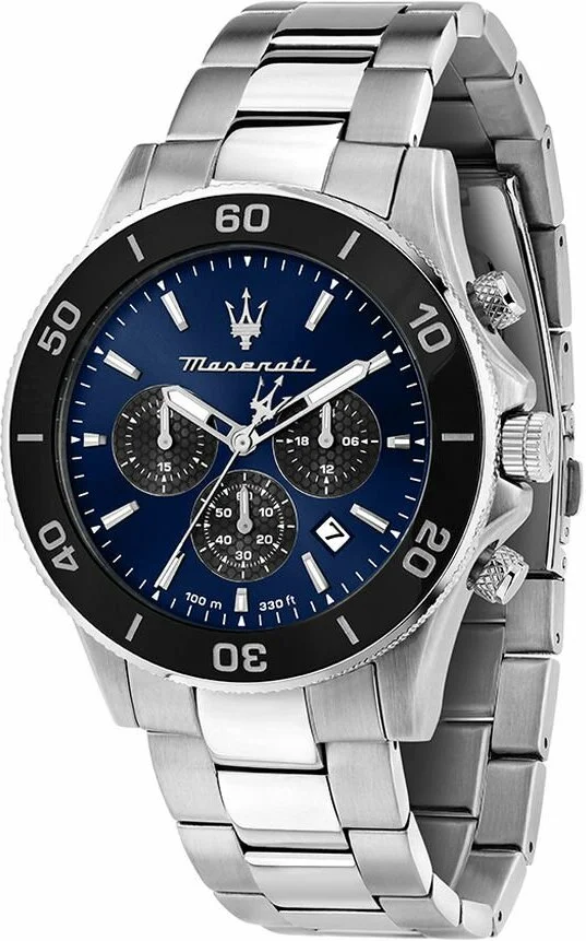 Montre Maserati R8873600009 en Acier Argenté et Cadran Bleu
