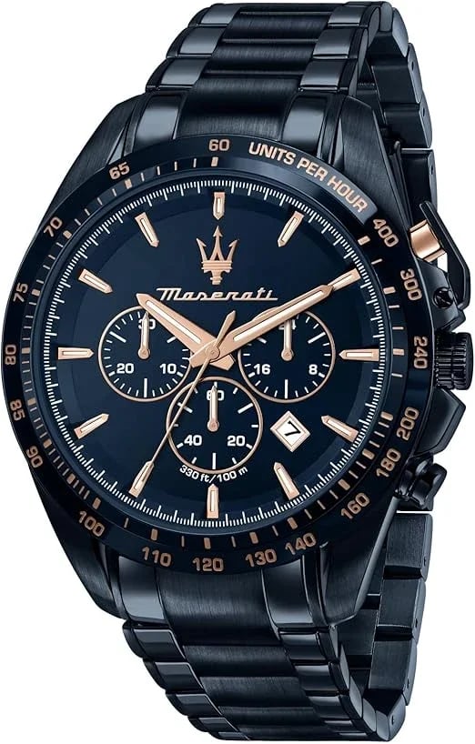 Montre Maserati R8873612054 homme cadran bleu bracelet acier
