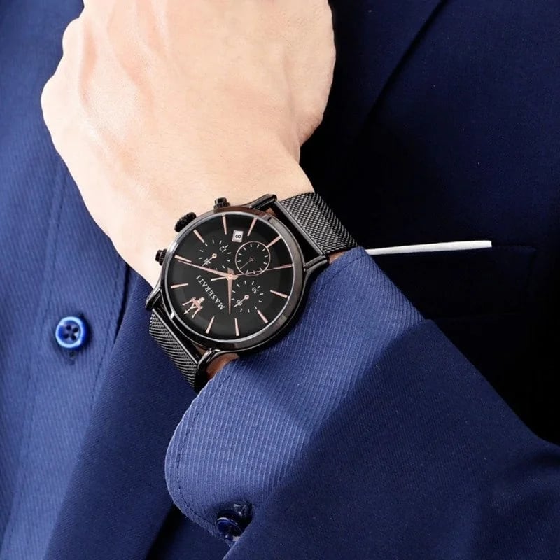 Montre Maserati R8873618006 homme verso boîtier noir