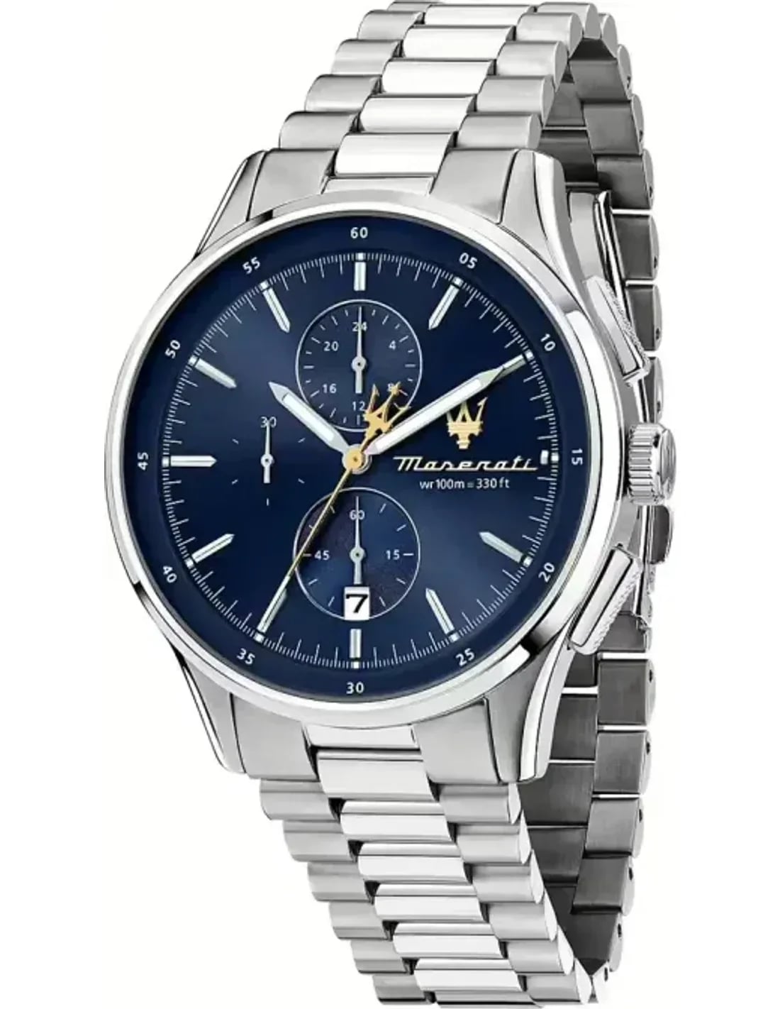 Montre Maserati R8873624004 homme cadran bleu bracelet acier inoxydable
