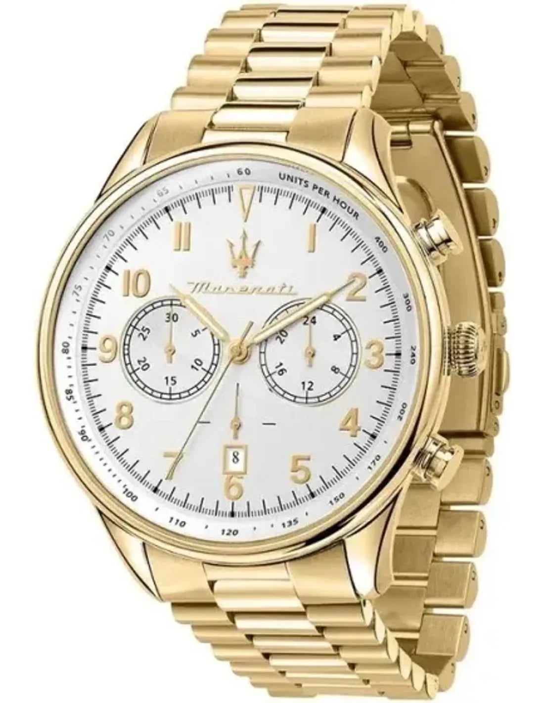 Montre Maserati R8873646003 homme cadran blanc bracelet acier