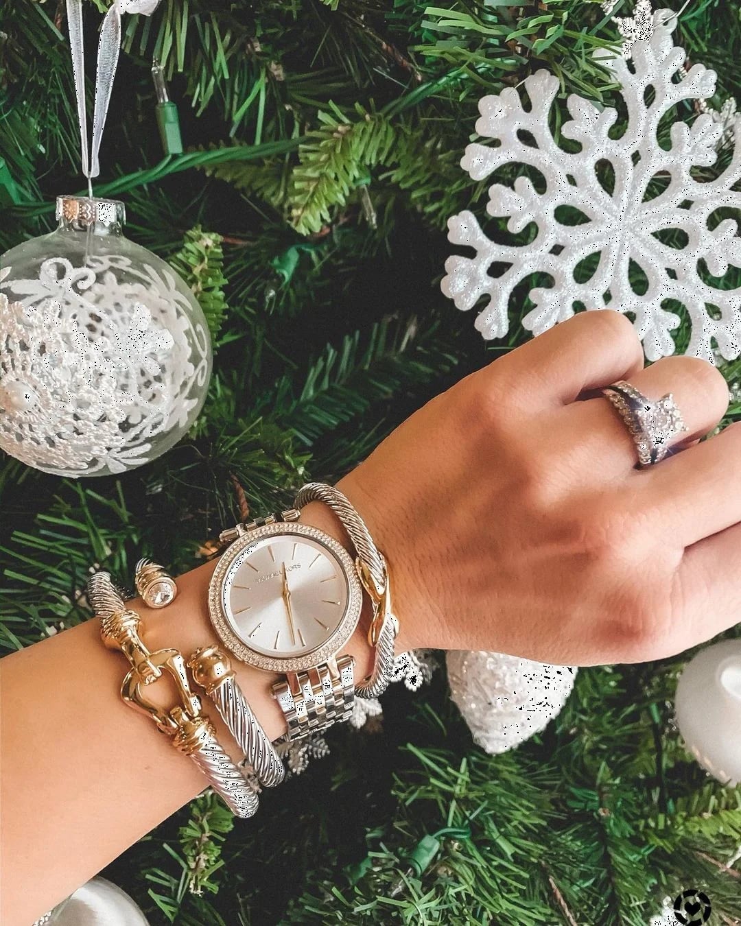Montre Michael Kors MK3203 femme verso boîtier bicolore