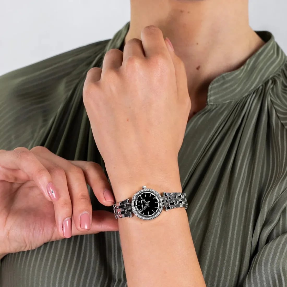 Montre Michael Kors MK3294 femme verso boîtier argent