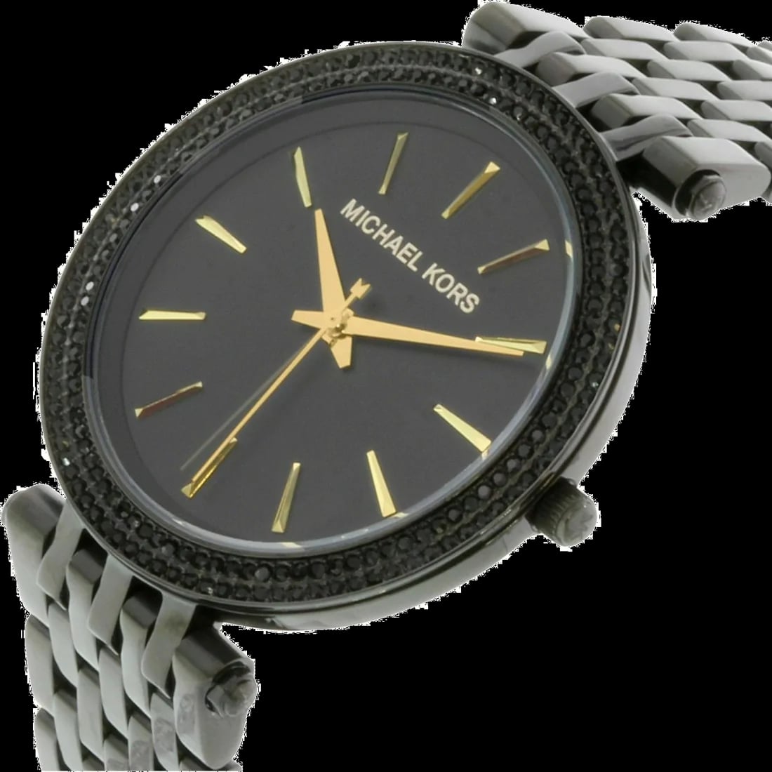 Montre Michael Kors MK3337 Darci noir profil bracelet acier inoxydable