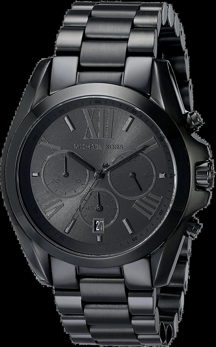 Montre Michael Kors MK5550 chronographe acier noir cadran chiffres romains