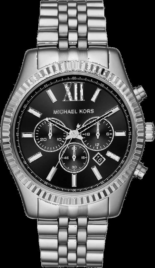 Montre Michael Kors MK5708 chronographe cadran noir acier argent