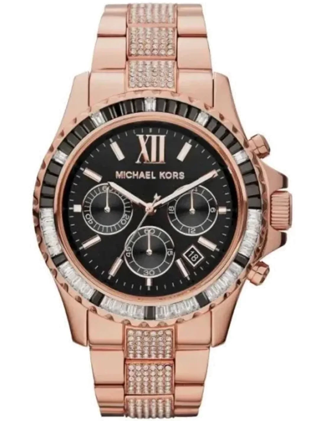 Montre Michael Kors MK5875 femme cadran noir bracelet acier inoxydable