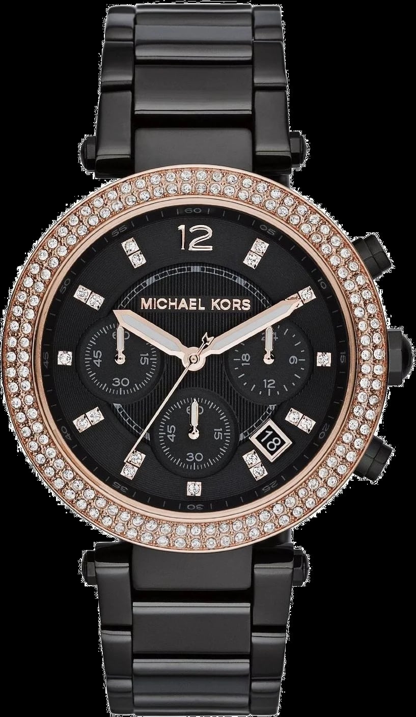 Montre Michael Kors MK5885 femme cadran noir bracelet acier inoxydable