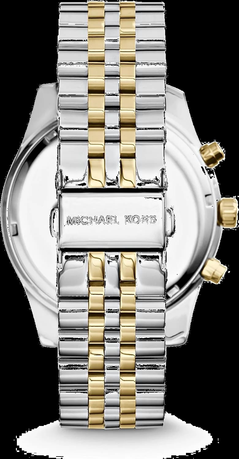 Montre Michael Kors MK5955 bicolore argent or profil bracelet boucle déployante