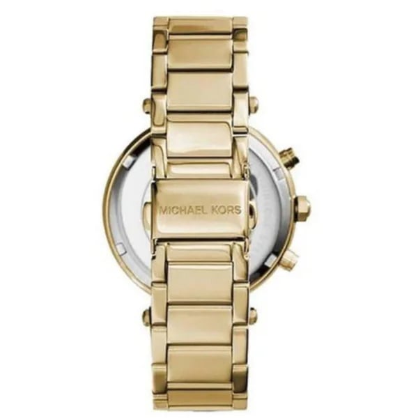 Montre chronographe Michael Kors Parker MK6262 à cadran bleu Bracelet doré vue 3