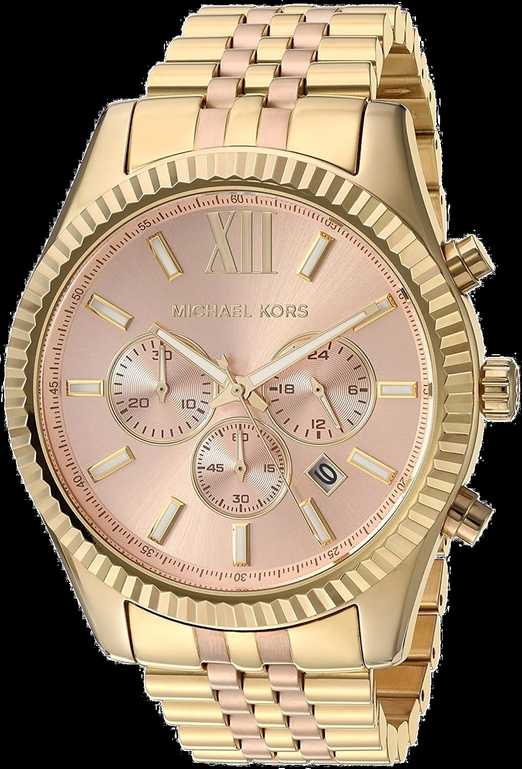 Montre Michael Kors MK6473 Lexington femme chronographe cadran or rose acier doré