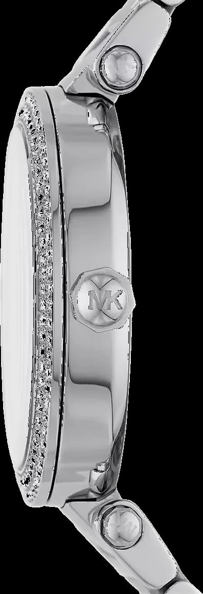 Bracelet Michael Kors MK6658 en acier inoxydable bicolore à mailles larges, fermoir déployant