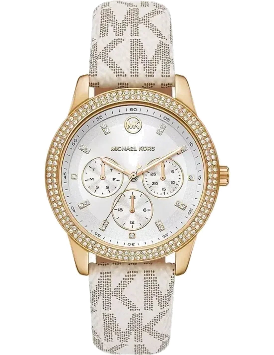 Montre Michael Kors MK6967 femme cadran blanc bracelet cuir