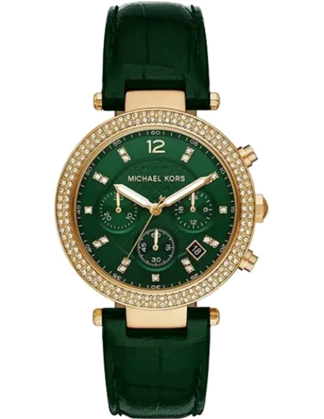 Montre Michael Kors MK6985 femme cadran vert bracelet cuir