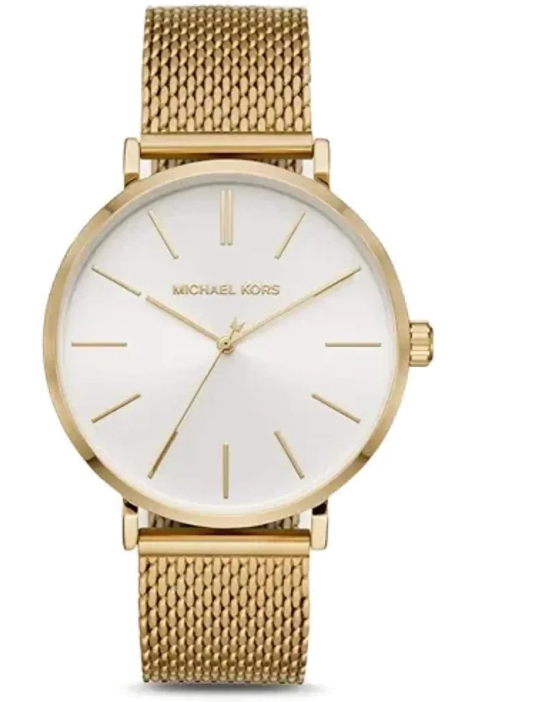 Montre Michael Kors MK7150 Auden cadran blanc acier or maille milanaise