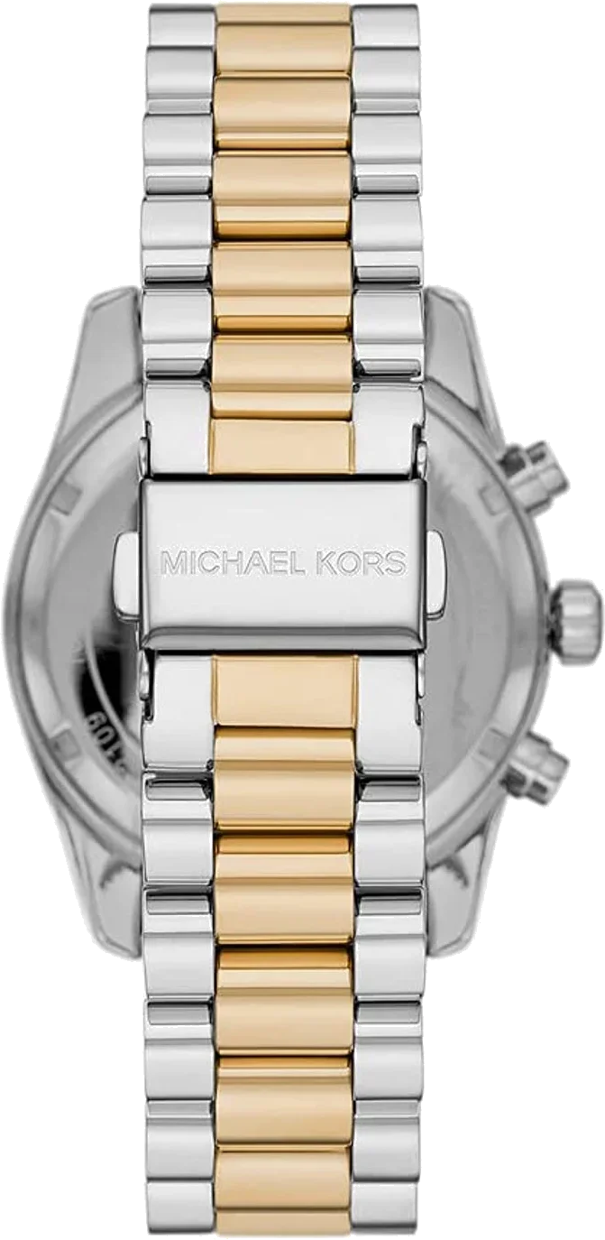 Montre Michael Kors Lexington MK7218 gros plan cadran bleu analogique