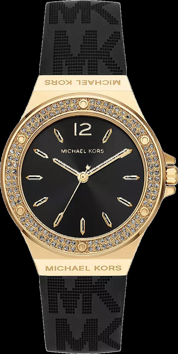 Montre Michael Kors MK7281 femme cadran noir bracelet caoutchouc / silicone