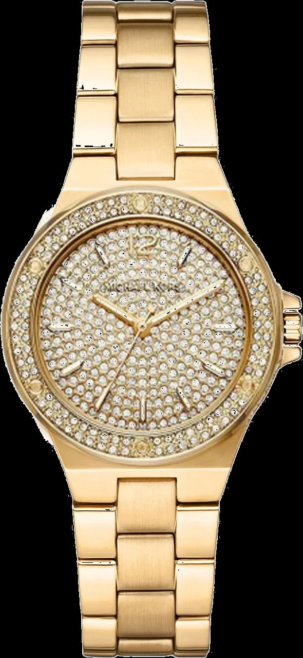 Montre Michael Kors MK7289 avec cadran doré incrusté de cristaux scintillants et style chic décontracté
