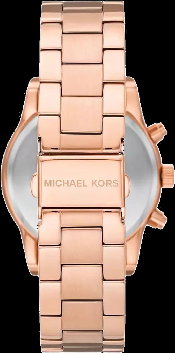 Michael Kors MK7302 Ritz bracelet acier inoxydable or rose profil latéral