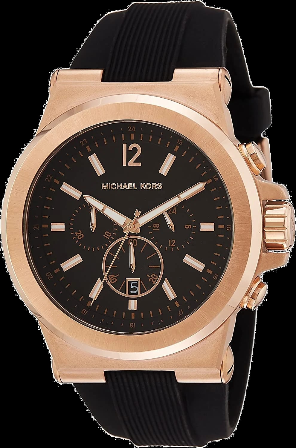 Montre Michael Kors MK8184 Dylan homme cadran noir boîtier or rose