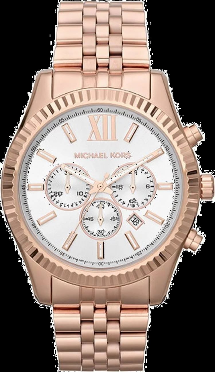 Montre Michael Kors MK8313 au cadran noir et index dorés, style chic et décontracté