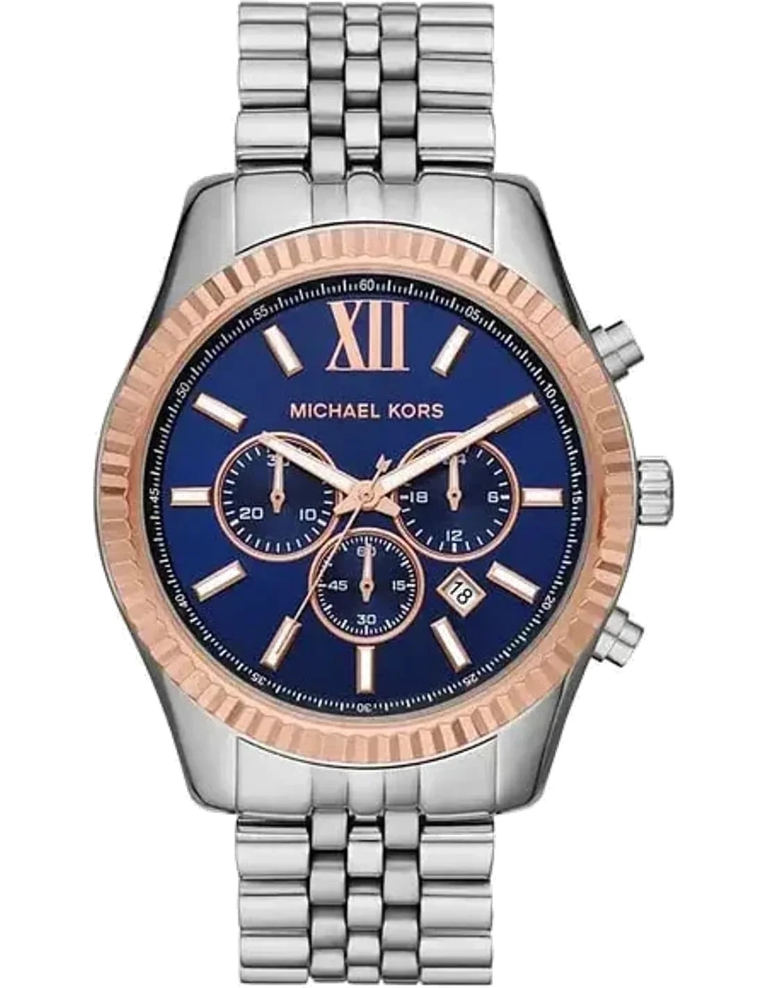 Montre Michael Kors MK8689 homme cadran bleu bracelet acier