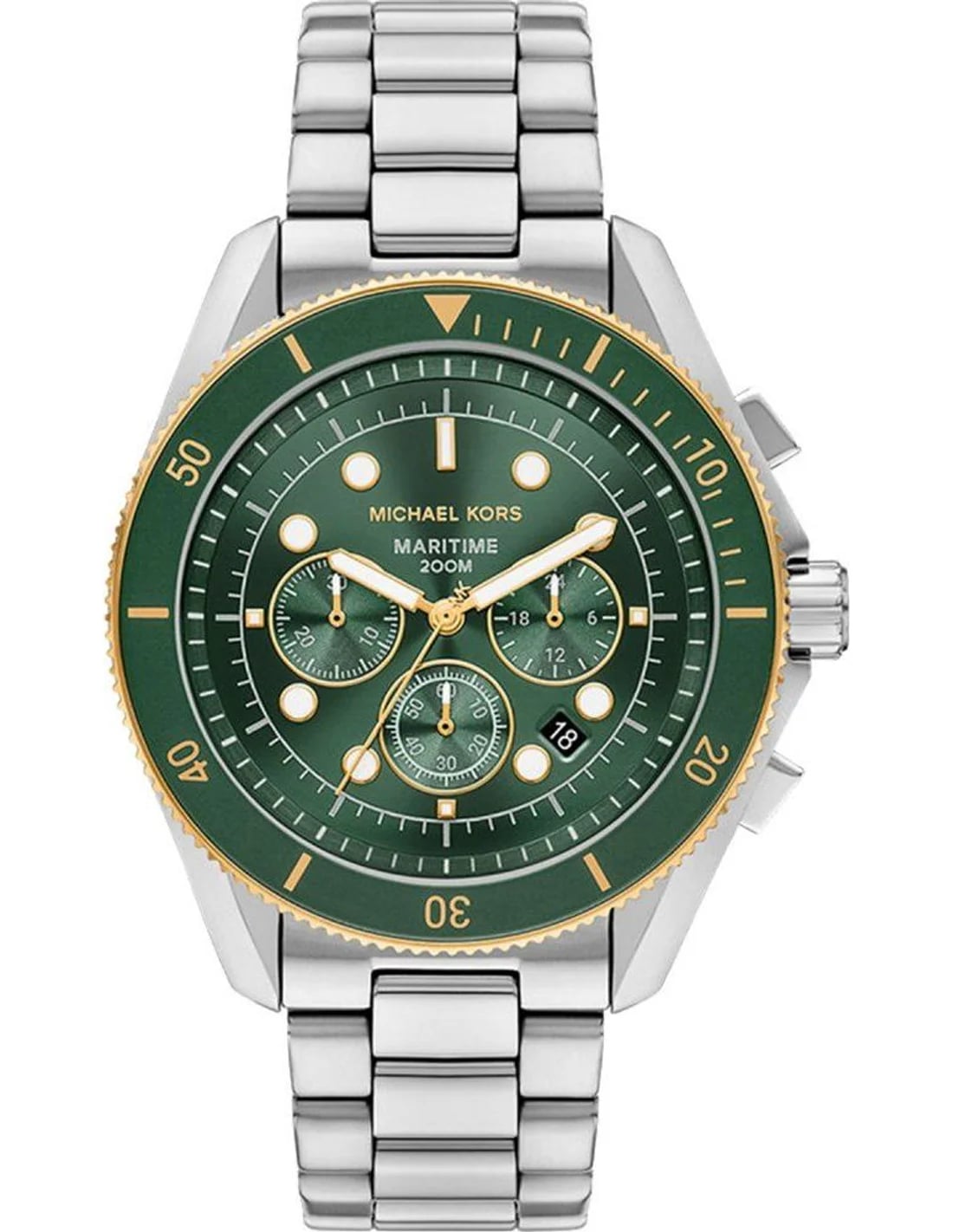 Montre Michael Kors MK9215 homme cadran vert bracelet acier