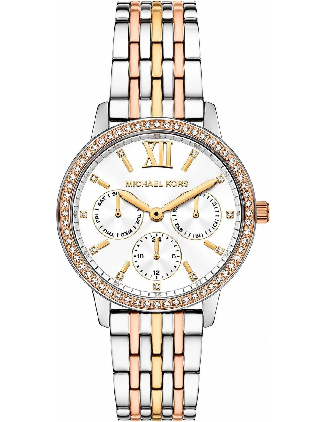 Montre Femme Michael Kors Melissa MKO1117 bicolore bracelet maillons acier