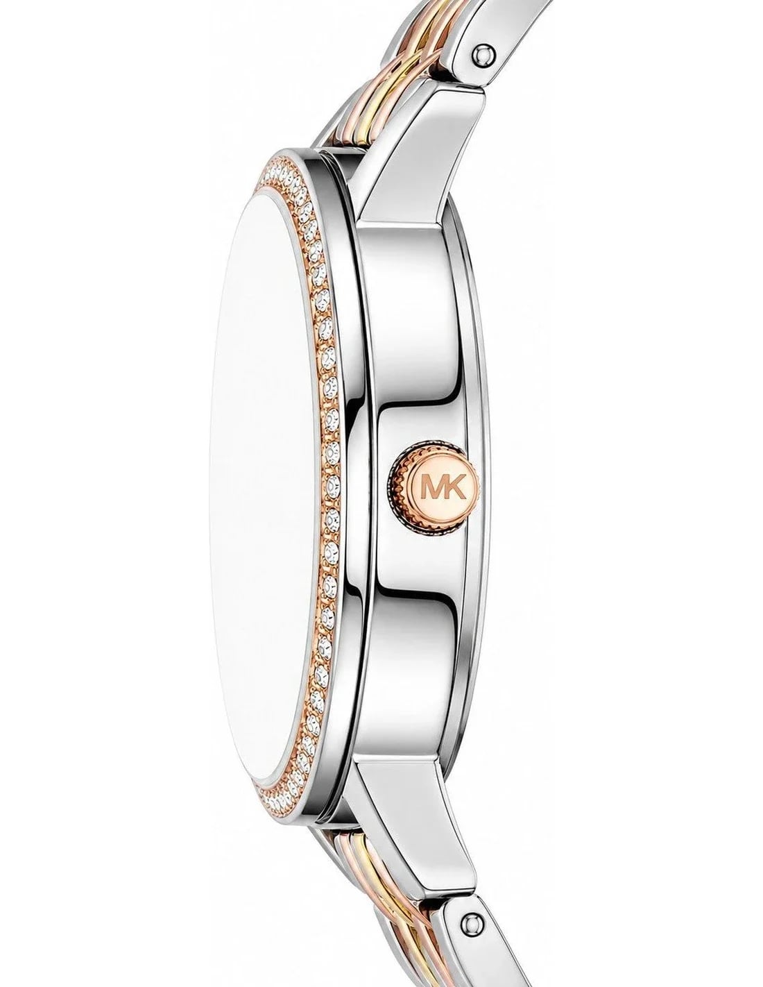 Montre Femme Michael Kors Melissa MKO1117 bicolore bracelet maillons acier vue 2