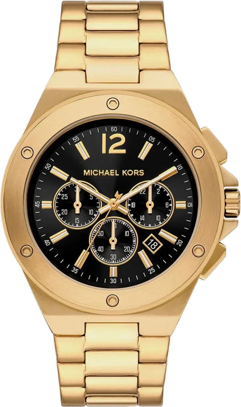 Montre Michael Kors MKO1236 homme cadran noir bracelet acier