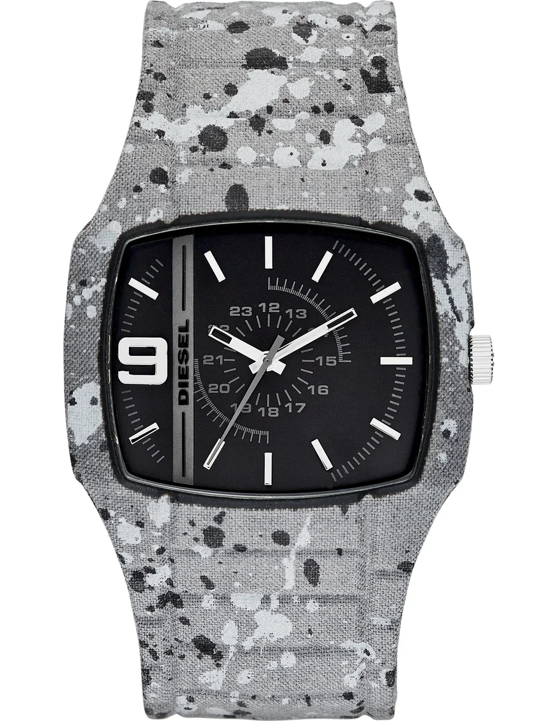 Montre Diesel DZ1686 homme cadran noir bracelet silicone