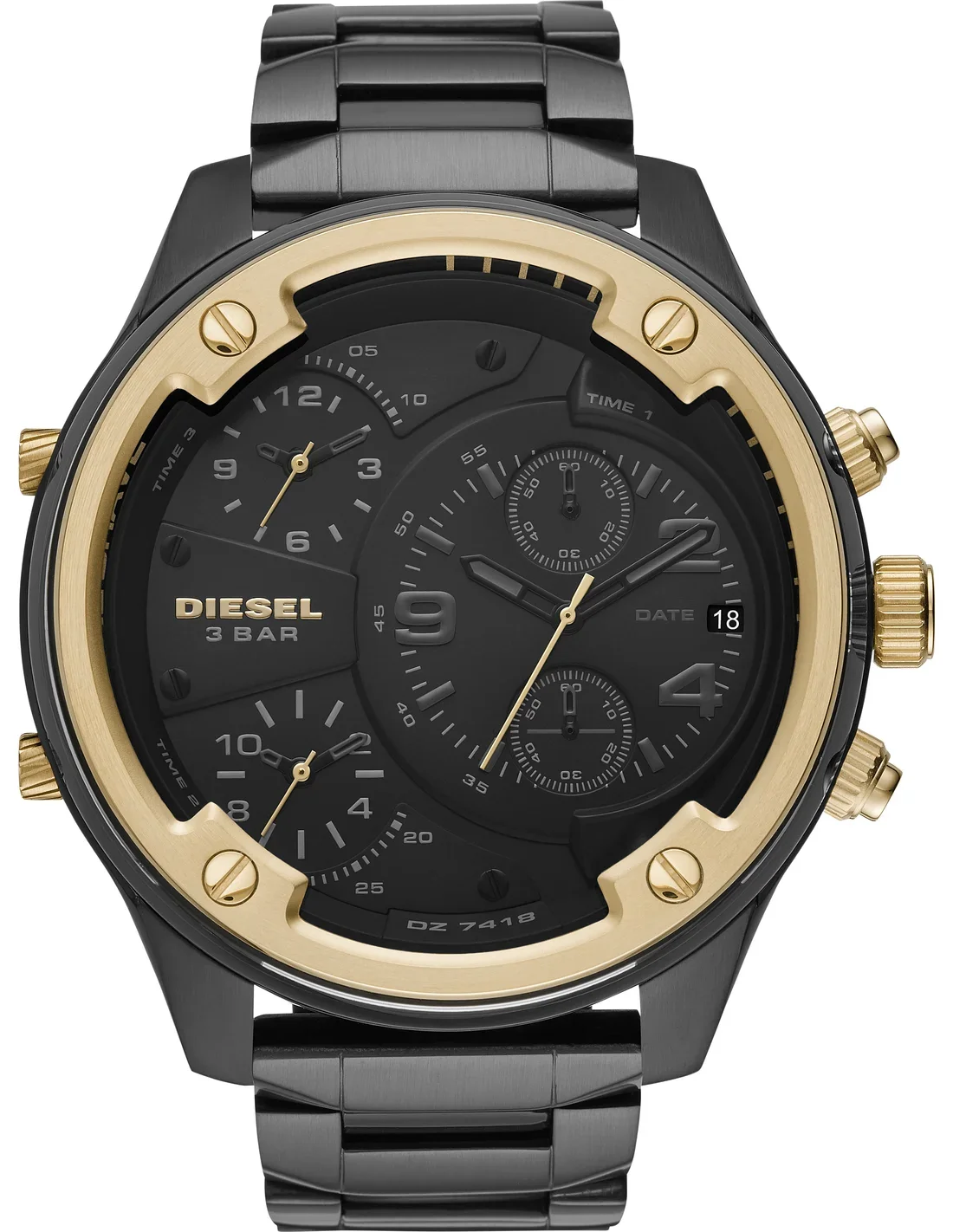 Montre Diesel DZ7418 homme cadran noir bracelet acier