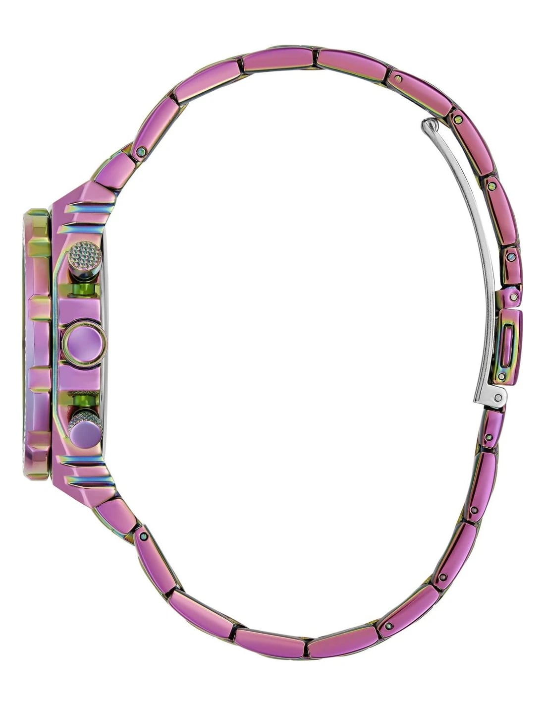 Montre Femme Guess Fusion GW0552L4 iridescente bracelet maillons acier vue 2