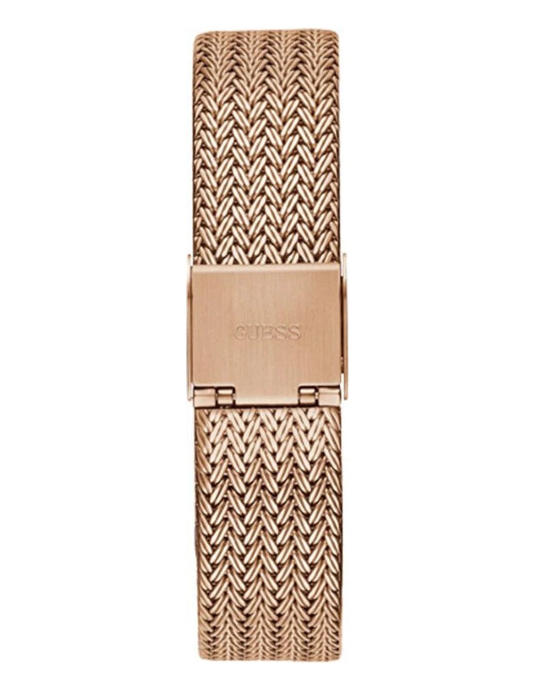 Montre Femme Guess Soiree GW0402L3 or rose boîtier serti de cristaux bracelet maille milanaise vue 3