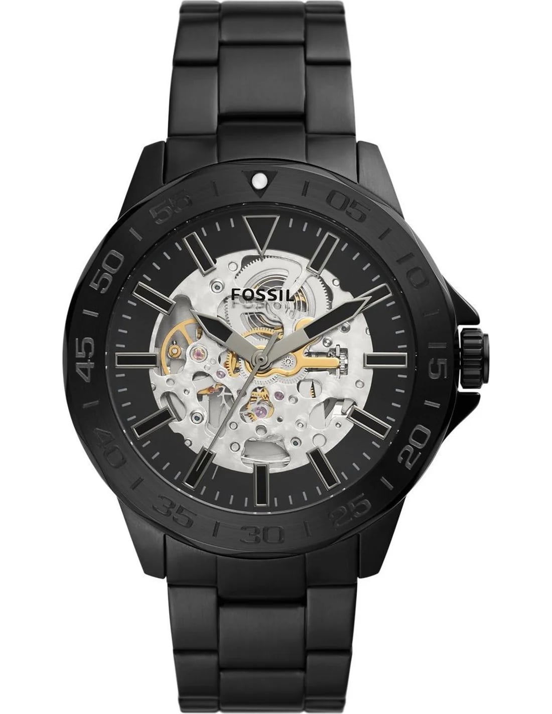 Montre Fossil BQ2679 homme cadran noir bracelet acier