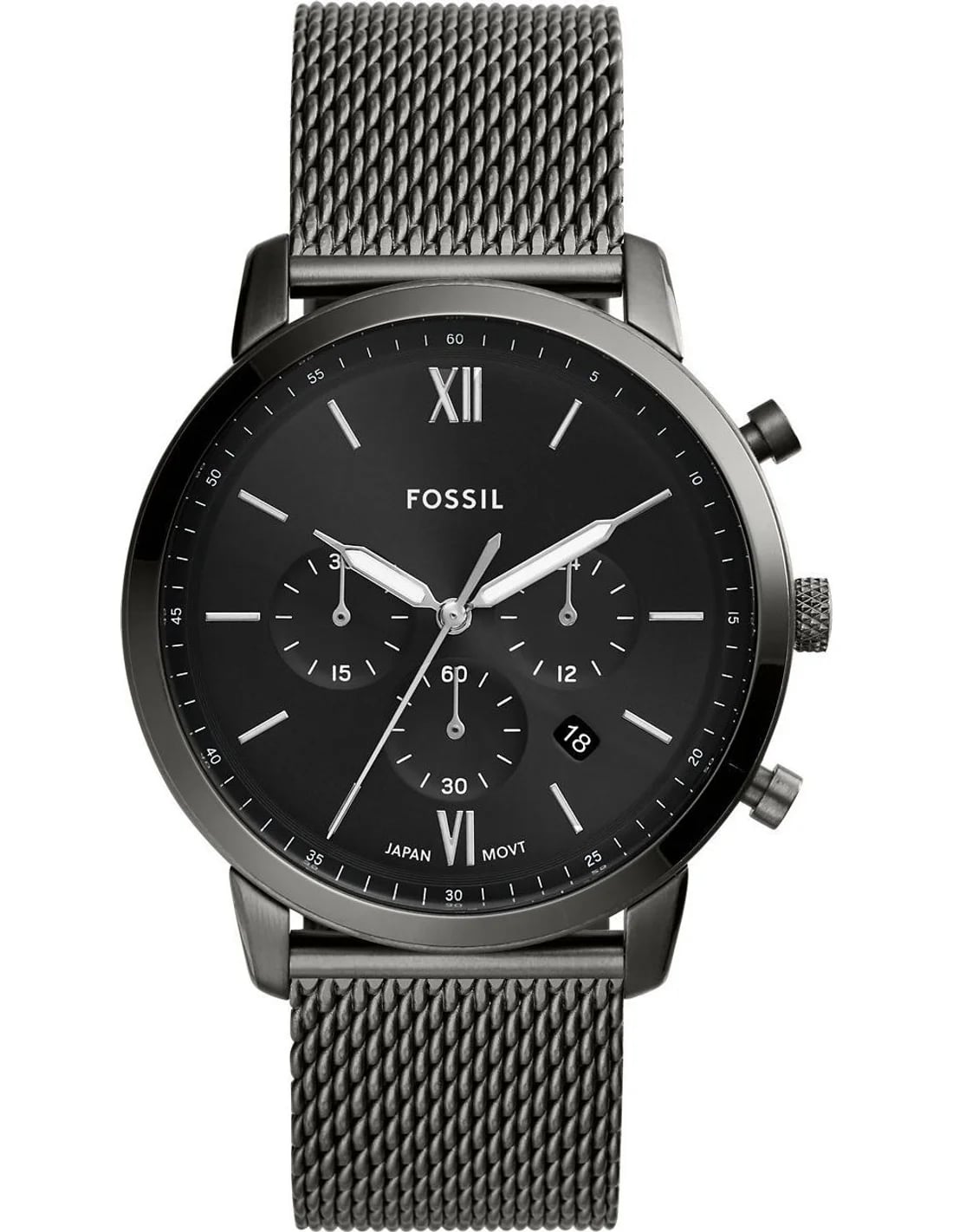 Montre Fossil FS5699 homme cadran noir bracelet acier