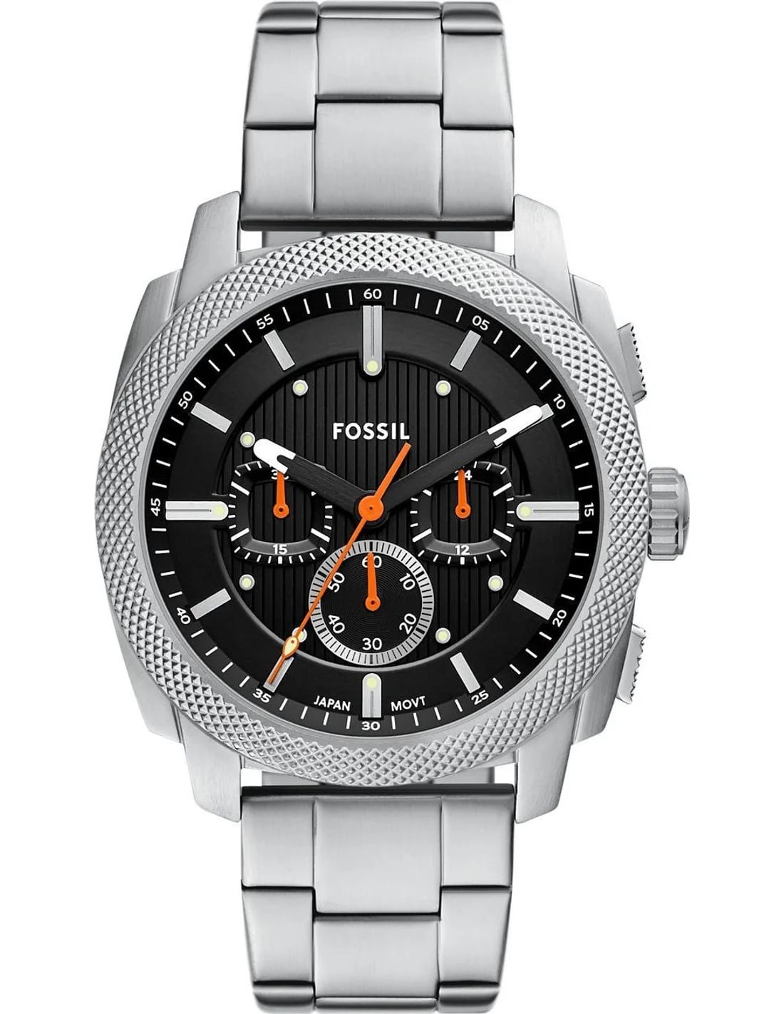 Montre Fossil FS6095 homme cadran noir bracelet acier