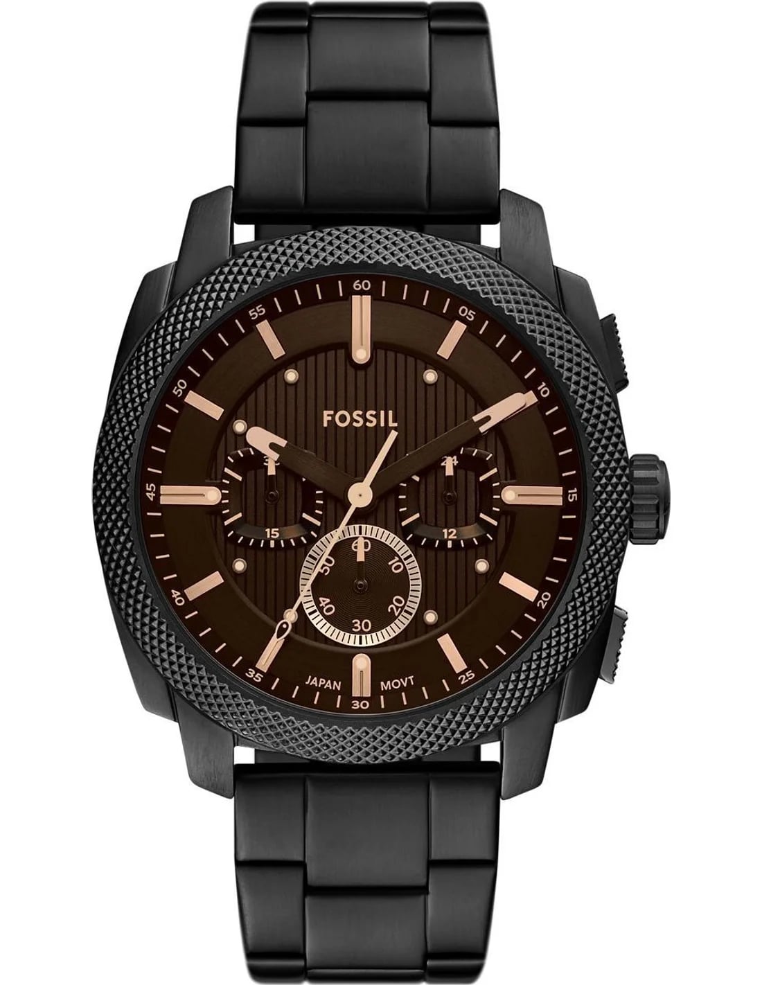 Montre Fossil FS6097 homme cadran marron bracelet acier