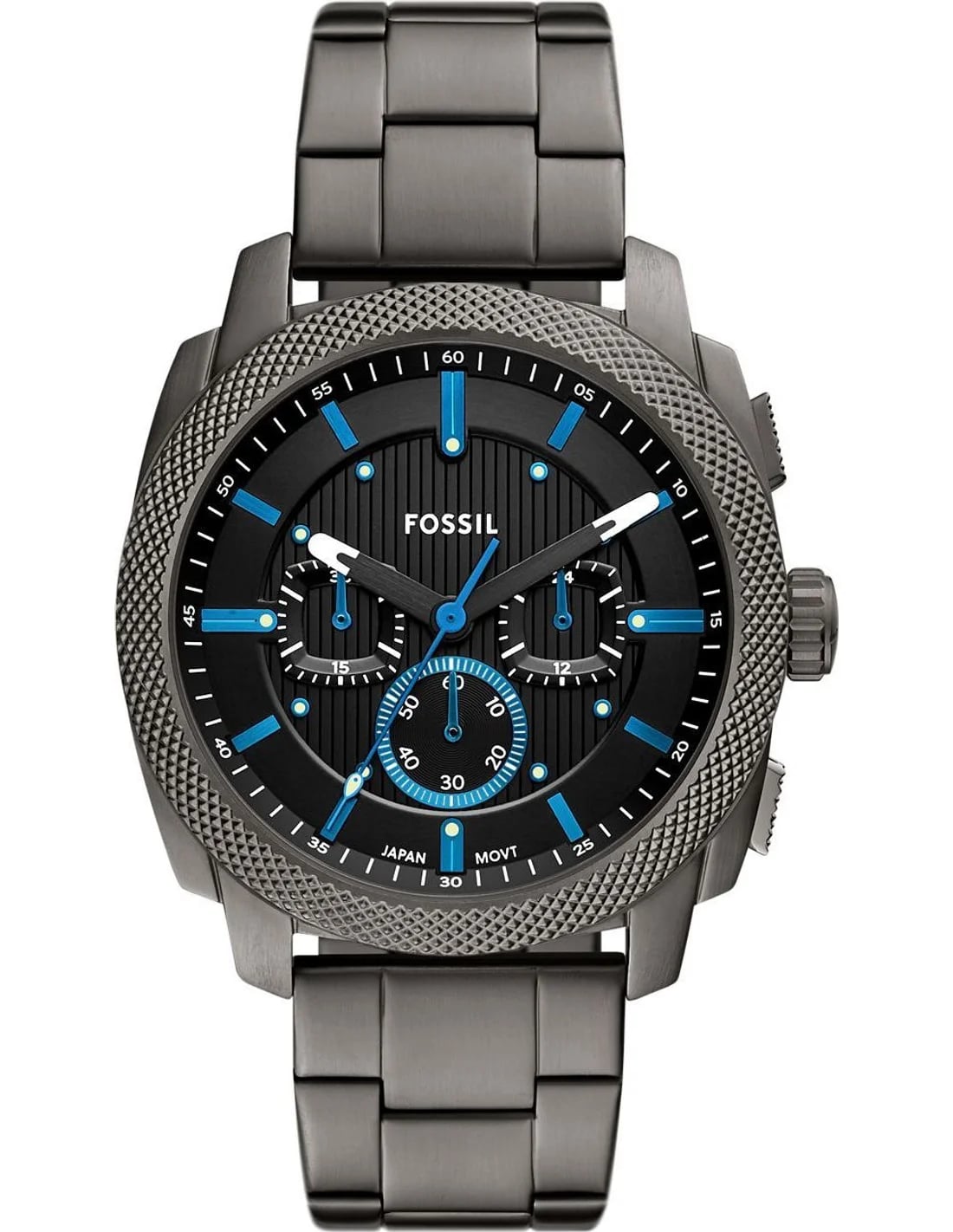 Montre Fossil FS6098 homme cadran noir bracelet acier