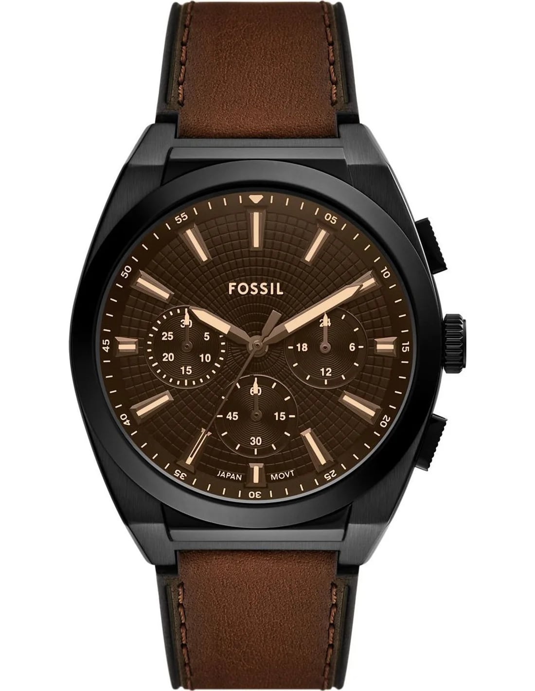 Montre Fossil FS6108 homme cadran marron bracelet cuir