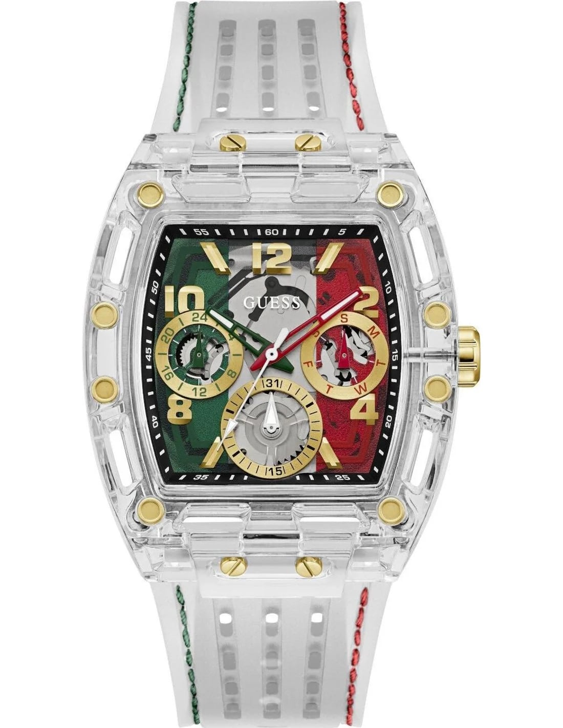 Montre Guess GW0499G15 homme cadran multicolore bracelet silicone